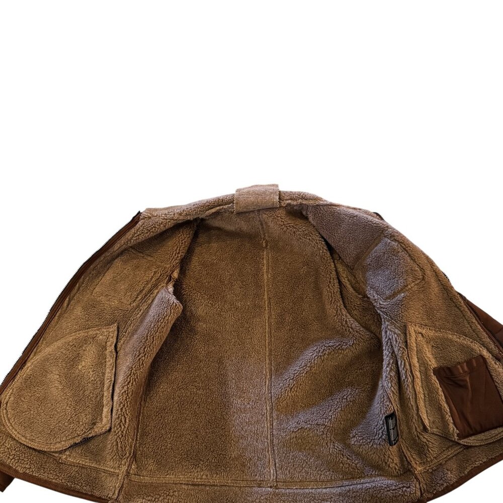 Like new! BUFFALO David Bitton Faux Leather Shearling Coat Size Large - Picture 9 of 13